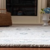 SAFAVIEH Area Rug 8×10 – Micro-Loop Collection – Large – Light Grey & Ivory, Handmade Wool, Medallion Design, Ideal for Living Room, Bedroom, Office, Dining Space (MLP505F)(Light Grey/Ivory)