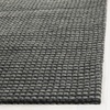 SAFAVIEH Area Rug 8×10 – Natura Collection – Large – Ivory, Handmade Wool, Ideal for Living Room, Bedroom, Dining Space (NAT801A)(Grey/Black)