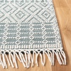 SAFAVIEH Area Rug 8×10 – Natura Collection – Large – Ivory, Handmade Wool, Moroccan Boho Fringe Design, Ideal for Living Room, Bedroom, Dining Space (NAT852B)(Green)