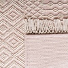 SAFAVIEH Area Rug 8×10 – Natura Collection – Large – Ivory, Handmade Wool, Moroccan Boho Fringe Design, Ideal for Living Room, Bedroom, Dining Space (NAT852B)(Ivory/Pink)