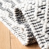 SAFAVIEH Area Rug 8×10 – Natura Collection – Large – Ivory, Handmade Wool, Moroccan Boho Fringe Design, Ideal for Living Room, Bedroom, Dining Space (NAT852B)(Ivory/Black)