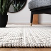 SAFAVIEH Area Rug 8×10 – Natura Collection – Large – Ivory, Handmade Wool, Moroccan Boho Fringe Design, Ideal for Living Room, Bedroom, Dining Space (NAT852B)(Ivory/Black)