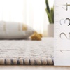 SAFAVIEH Area Rug 8×10 – Natura Collection – Large – Ivory, Handmade Wool, Moroccan Boho Fringe Design, Ideal for Living Room, Bedroom, Dining Space (NAT852B)(Ivory/Blue)