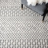 SAFAVIEH Area Rug 8×10 – Natura Collection – Large – Ivory, Handmade Wool, Moroccan Boho Fringe Design, Ideal for Living Room, Bedroom, Dining Space (NAT852B)(Ivory/Black)