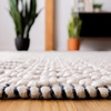 SAFAVIEH Area Rug 8×10 – Natura Collection – Large – Ivory, Handmade Wool, Moroccan Boho Fringe Design, Ideal for Living Room, Bedroom, Dining Space (NAT852B)(Ivory/Navy)