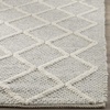 SAFAVIEH Area Rug 8×10 – Natura Collection – Large – Ivory & Ivory, Handmade Wool & Viscose, Ideal for Living Room, Bedroom, Dining Space (NAT310A)(Silver/Ivory)