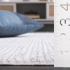 SAFAVIEH Area Rug 8×10 – Whisper Collection – Large – Ivory & Ivory, Stripe Design, Non-Shedding & Easy Cleaning, Ideal for Living Room, Bedroom, Office, Dining Space (WHS565A)(Light Grey/Ivory)