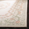 SAFAVIEH Aubusson Collection Area Rug – 6′ Square, Ivory & Pink, Handmade Traditional Wool, Ideal for High Traffic Areas in Living Room, Bedroom (AUB102A)(Ivory/Pink)