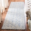 SAFAVIEH Blossom Collection 8′ x 10′ Grey/Ivory BLM114F Handmade Premium Wool Area Rug(Blue/Ivory)