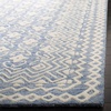 SAFAVIEH Blossom Collection 8′ x 10′ Grey/Ivory BLM114F Handmade Premium Wool Area Rug(Blue/Ivory)
