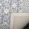 SAFAVIEH Blossom Collection 8′ x 10′ Grey/Ivory BLM114F Handmade Premium Wool Area Rug(Blue/Ivory)