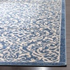 SAFAVIEH Brentwood Collection 8′ x 10′ Navy / Cream BNT810N Damask Non-Shedding Living Room Bedroom Dining Home Office Area Rug(Navy/Creme)
