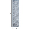 SAFAVIEH Brentwood Collection 8′ x 10′ Navy / Cream BNT810N Damask Non-Shedding Living Room Bedroom Dining Home Office Area Rug(Navy/Creme)