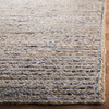 SAFAVIEH Cape Cod Collection Area Rug – 8′ x 10′ Oval, Natural & Blue, Handmade Flat Weave Jute, Ideal for High Traffic Areas in Living Room, Bedroom (CAP250A)(Natural/Blue)