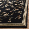 SAFAVIEH Lyndhurst Collection Area Rug – 8′ Round, Black, Traditional Floral Design, Non-Shedding & Easy Care, Ideal for High Traffic Areas in Living Room, Bedroom (LNH220A)(Black)