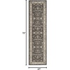 SAFAVIEH Lyndhurst Collection Area Rug – 8′ x 10′, Anthracite & Cream, Traditional Oriental Design, Non-Shedding & Easy Care, Ideal for High Traffic Areas in Living Room, Bedroom (LNH340D)(Grey/Cream)