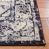 SAFAVIEH Monaco Collection Area Rug – 8′ Round, Forest Green & Light Blue, Non-Shedding & Easy to Clean, Distressed Medallion Design, Ideal for Living Room, Bedroom, Dining Space (MNC243F)(Ivory/Navy)