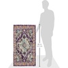 SAFAVIEH Monaco Collection Area Rug – 8′ Round, Forest Green & Light Blue, Non-Shedding & Easy to Clean, Distressed Medallion Design, Ideal for Living Room, Bedroom, Dining Space (MNC243F)(Violet/Light Blue)