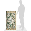 SAFAVIEH Monaco Collection Area Rug – 8′ Round, Forest Green & Light Blue, Non-Shedding & Easy to Clean, Distressed Medallion Design, Ideal for Living Room, Bedroom, Dining Space (MNC243F)(Forest Green/Light Blue)