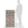 SAFAVIEH Monaco Collection Area Rug – 8′ Round, Forest Green & Light Blue, Non-Shedding & Easy to Clean, Distressed Medallion Design, Ideal for Living Room, Bedroom, Dining Space (MNC243F)(Light Blue/Fuchsia)