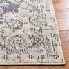 SAFAVIEH Monaco Collection Area Rug – 8′ Round, Forest Green & Light Blue, Non-Shedding & Easy to Clean, Distressed Medallion Design, Ideal for Living Room, Bedroom, Dining Space (MNC243F)(Ivory/Grey)