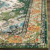 SAFAVIEH Monaco Collection Area Rug – 8′ Round, Forest Green & Light Blue, Non-Shedding & Easy to Clean, Distressed Medallion Design, Ideal for Living Room, Bedroom, Dining Space (MNC243F)(Forest Green/Light Blue)