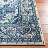 SAFAVIEH Monaco Collection Area Rug – 8′ Round, Forest Green & Light Blue, Non-Shedding & Easy to Clean, Distressed Medallion Design, Ideal for Living Room, Bedroom, Dining Space (MNC243F)(Ivory/Blue)