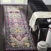SAFAVIEH Monaco Collection Area Rug – 8′ x 10′, Violet & Light Blue, Boho Chic Medallion Distressed Design, Non-Shedding & Easy Care, Ideal for High Traffic Areas in Living Room, Bedroom (MNC251L)(Violet/Light Blue)