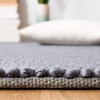 SAFAVIEH Natura Collection Area Rug – 8′ Square, Beige & Ivory, Handmade Wool Blend, Textured Design, Ideal for Living Room, Bedroom, Dining Space (NAT425B)(Dark Grey)
