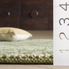 SAFAVIEH Natura Collection Area Rug – 8′ Square, Beige & Ivory, Handmade Wool Blend, Textured Design, Ideal for Living Room, Bedroom, Dining Space (NAT425B)(Green/Ivory)
