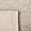 SAFAVIEH Natura Collection Area Rug – 8′ Square, Beige & Ivory, Handmade Wool Blend, Textured Design, Ideal for Living Room, Bedroom, Dining Space (NAT425B)(Grey/Ivory)