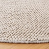 SAFAVIEH Natura Collection Area Rug – 8′ Square, Beige & Ivory, Handmade Wool Blend, Textured Design, Ideal for Living Room, Bedroom, Dining Space (NAT425B)(Grey/Ivory)