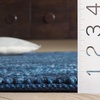 SAFAVIEH Natura Collection Area Rug – 8′ Square, Beige & Ivory, Handmade Wool Blend, Textured Design, Ideal for Living Room, Bedroom, Dining Space (NAT425B)(Navy/Blue)