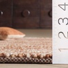 SAFAVIEH Natura Collection Area Rug – 8′ Square, Beige & Ivory, Handmade Wool Blend, Textured Design, Ideal for Living Room, Bedroom, Dining Space (NAT425B)(Rust/Brown)