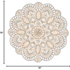 SAFAVIEH Novelty Collection 3′ Round Ivory/Blue NOV604M Handmade Boho Floral Premium Wool Entryway Foyer Living Room Bedroom Kitchen Area Rug(Ivory/Beige)