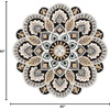SAFAVIEH Novelty Collection 3′ Round Ivory/Blue NOV604M Handmade Boho Floral Premium Wool Entryway Foyer Living Room Bedroom Kitchen Area Rug(Ivory/Black)