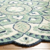 SAFAVIEH Novelty Collection 3′ Round Ivory/Blue NOV604M Handmade Boho Floral Premium Wool Entryway Foyer Living Room Bedroom Kitchen Area Rug(Ivory/Blue)