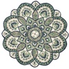 SAFAVIEH Novelty Collection 3′ Round Ivory/Blue NOV604M Handmade Boho Floral Premium Wool Entryway Foyer Living Room Bedroom Kitchen Area Rug(Ivory/Blue)
