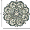 SAFAVIEH Novelty Collection 3′ Round Ivory/Blue NOV604M Handmade Boho Floral Premium Wool Entryway Foyer Living Room Bedroom Kitchen Area Rug(Ivory/Blue)