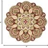 SAFAVIEH Novelty Collection 3′ Round Ivory/Blue NOV604M Handmade Boho Floral Premium Wool Entryway Foyer Living Room Bedroom Kitchen Area Rug(Red/Taupe)