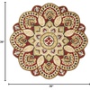 SAFAVIEH Novelty Collection 3′ Round Ivory/Blue NOV604M Handmade Boho Floral Premium Wool Entryway Foyer Living Room Bedroom Kitchen Area Rug(Red/Taupe)