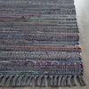 SAFAVIEH Rag Rug Collection Area Rug – 8′ x 10′, Ivory & Multi, Handmade Boho Stripe Cotton, Ideal for High Traffic Areas in Living Room, Bedroom (RAR121G)(Aqua/Multi)