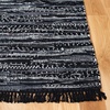 SAFAVIEH Rag Rug Collection Area Rug – 8′ x 10′, Ivory & Multi, Handmade Boho Stripe Cotton, Ideal for High Traffic Areas in Living Room, Bedroom (RAR121G)(Black)