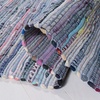 SAFAVIEH Rag Rug Collection Area Rug – 8′ x 10′, Ivory & Multi, Handmade Boho Stripe Cotton, Ideal for High Traffic Areas in Living Room, Bedroom (RAR121G)(Purple/Multi)