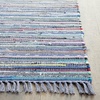 SAFAVIEH Rag Rug Collection Area Rug – 8′ x 10′, Ivory & Multi, Handmade Boho Stripe Cotton, Ideal for High Traffic Areas in Living Room, Bedroom (RAR121G)(Purple/Multi)