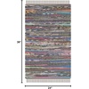 SAFAVIEH Rag Rug Collection Area Rug – 8′ x 10′, Ivory & Multi, Handmade Boho Stripe Cotton, Ideal for High Traffic Areas in Living Room, Bedroom (RAR121G)(Rust/Multi)