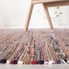 SAFAVIEH Rag Rug Collection Area Rug – 8′ x 10′, Ivory & Multi, Handmade Boho Stripe Cotton, Ideal for High Traffic Areas in Living Room, Bedroom (RAR121G)(Rust/Multi)