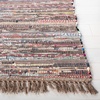 SAFAVIEH Rag Rug Collection Area Rug – 8′ x 10′, Ivory & Multi, Handmade Boho Stripe Cotton, Ideal for High Traffic Areas in Living Room, Bedroom (RAR121G)(Rust/Multi)