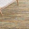SAFAVIEH Rag Rug Collection Area Rug – 8′ x 10′, Ivory & Multi, Handmade Boho Stripe Cotton, Ideal for High Traffic Areas in Living Room, Bedroom (RAR121G)(Yellow/Multi)
