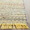 SAFAVIEH Rag Rug Collection Area Rug – 8′ x 10′, Ivory & Multi, Handmade Boho Stripe Cotton, Ideal for High Traffic Areas in Living Room, Bedroom (RAR121G)(Yellow/Multi)